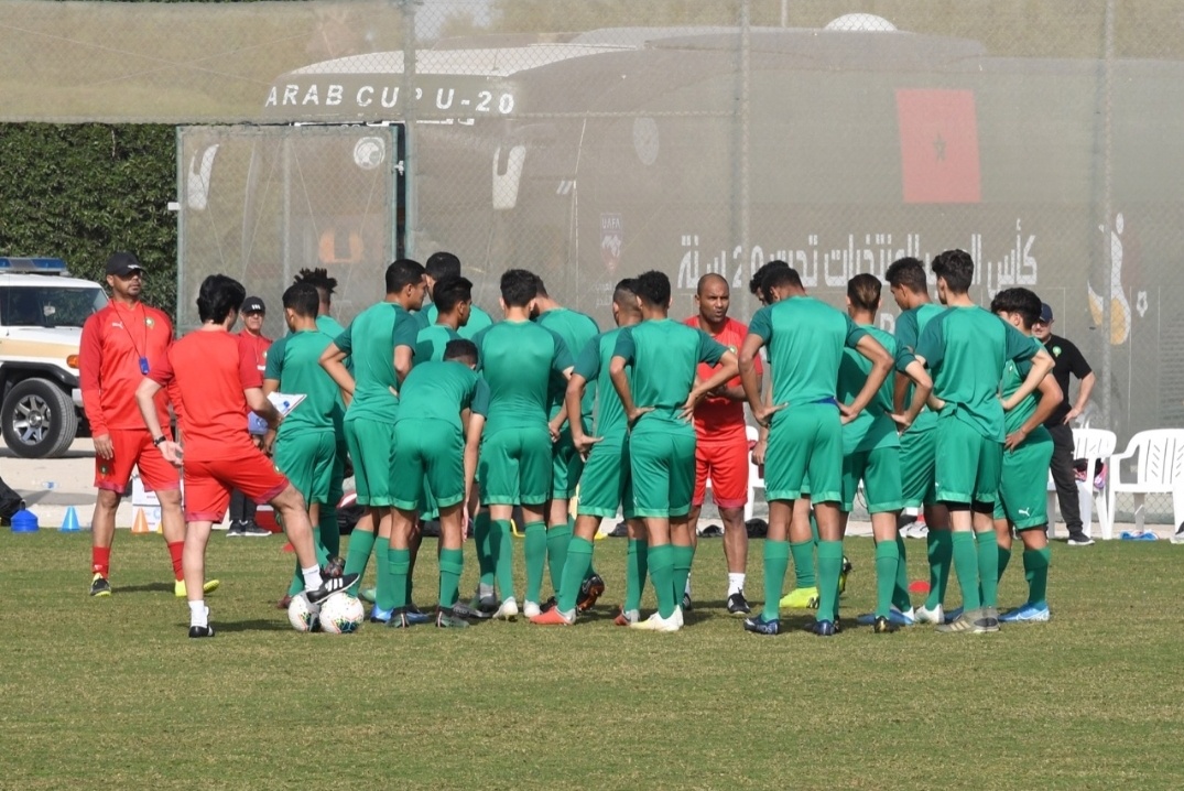 Coupe Arabe U20 (demi-finales): la sélection marocaine poursuit les entrainements