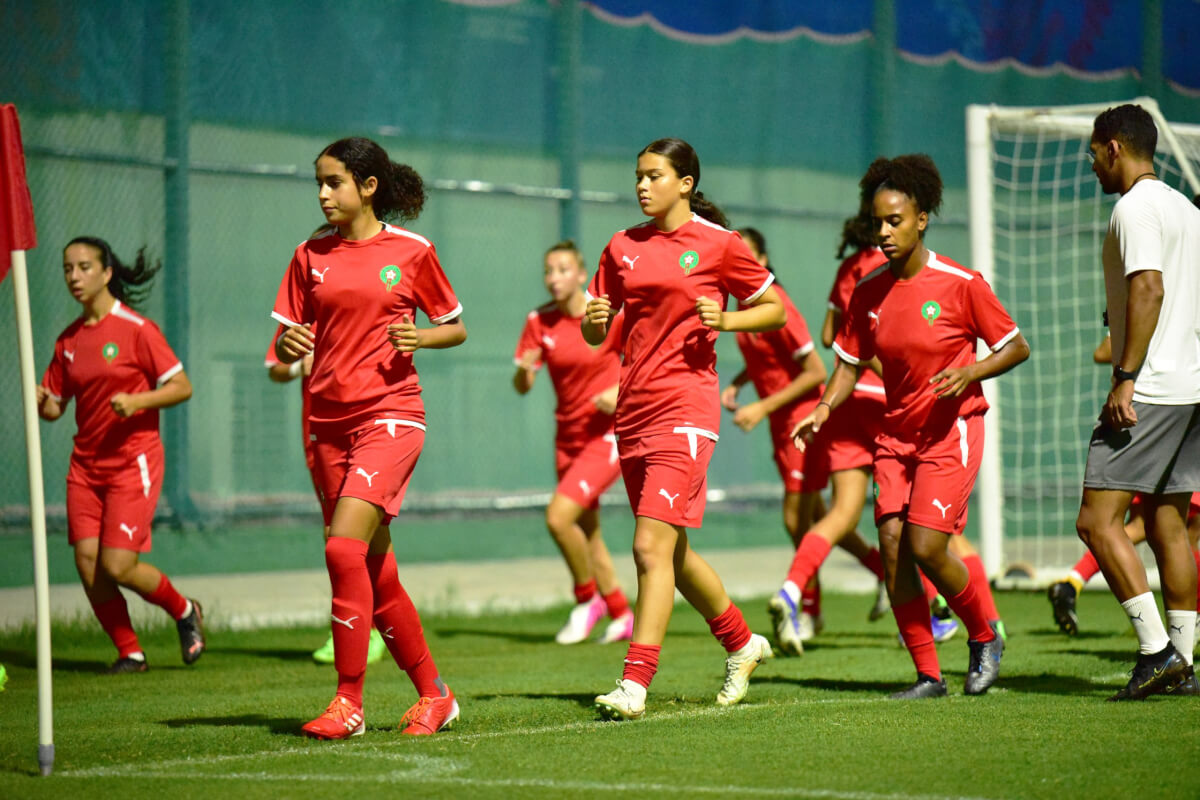 المنتخب الوطني لكرة القدم النسوية لأقل من 17سنة يخوض آخر حصة تدريبية قبل لقاء الهند