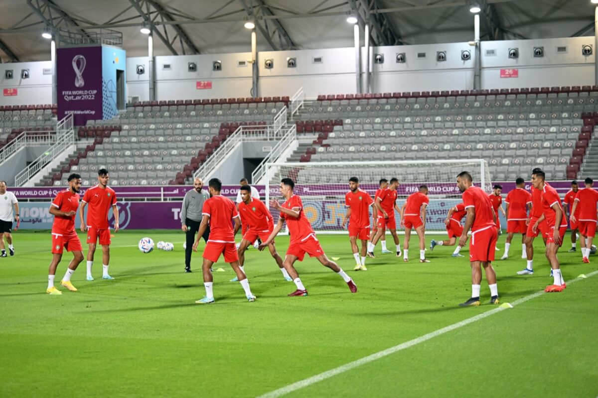 المنتخب الوطني يجري ثاني حصة تدريبية بقطر