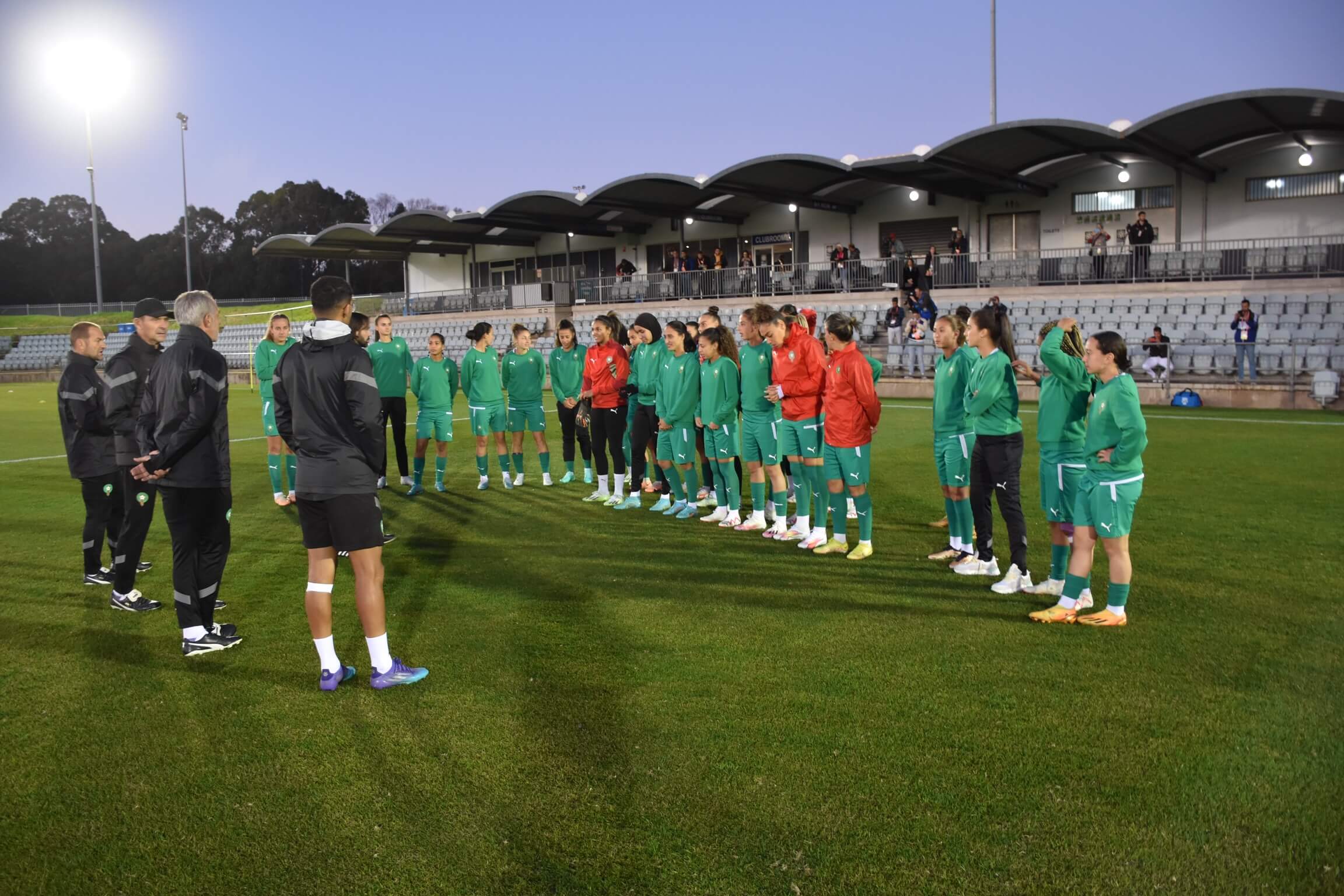 اخر حصة تدريبية للمنتخب الوطني لكرة القدم النسوية قبل لقاء كوريا الجنوبية